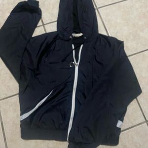 Black windbreaker jacket